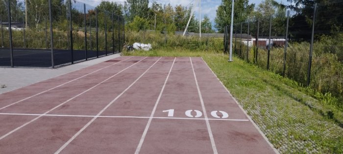 Разметка стадиона в школе №25, г. Екатеринбург